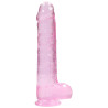 Real Rock Crystal Gode Crystal Clear 19 x 4.5cm Rose